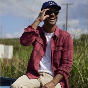 Outerknown Blanket Shirt Red Plaid